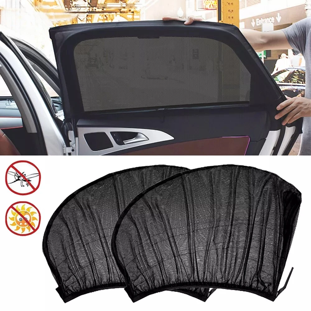 

2pc NEW Mesh Sun Visor Protection Window Films Car Sun Shade Styling Accessories Auto UV Protect Curtain Side Window Sunshade
