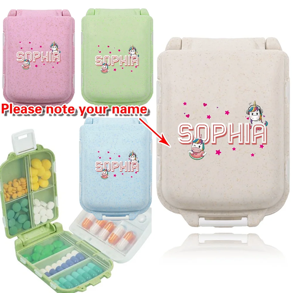 

Personalized Customization Name Travel Pill Storage Box Portable Pharmacy Small Pill Box Medicine Box Customization Product