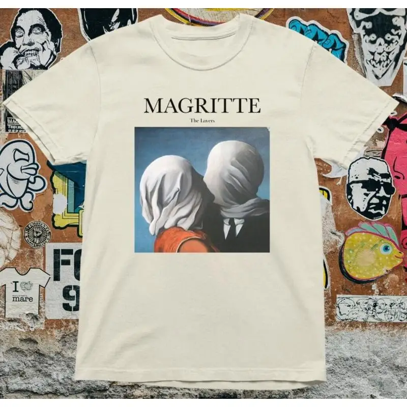 Magritte The Lovers Painting T-Shirt Art 100 Cotton