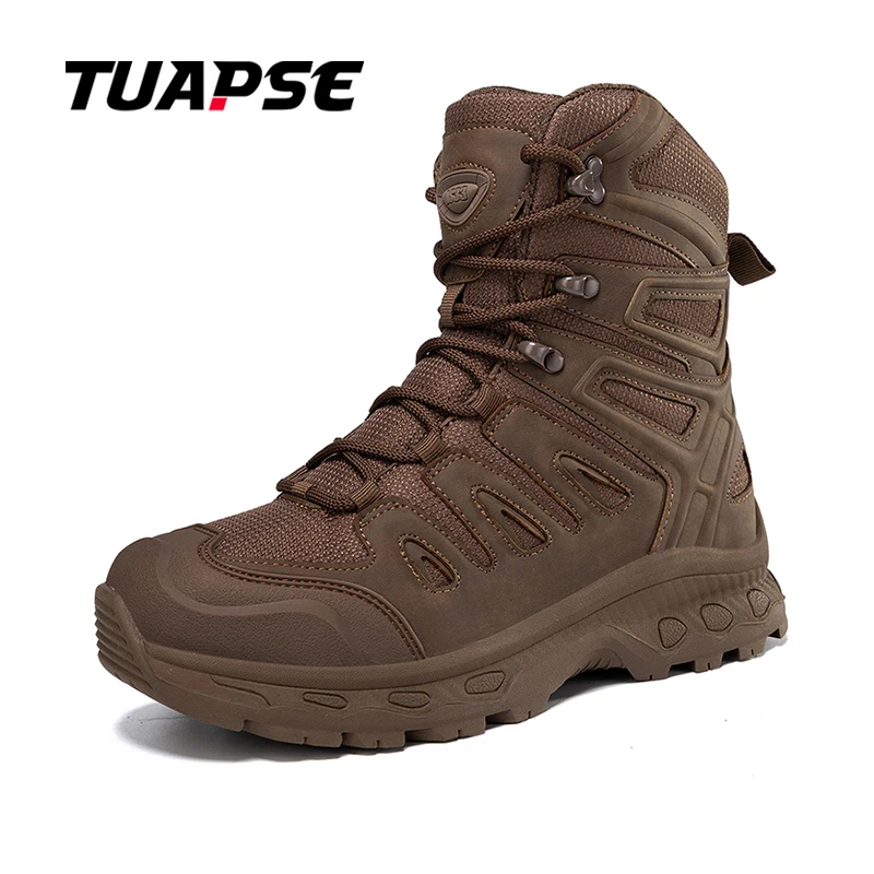 

TUAPSE Men's Shoes Outdoor Thick Soled Short Men's Boots Anti Slip Desert Boots Hiking Training Shoes