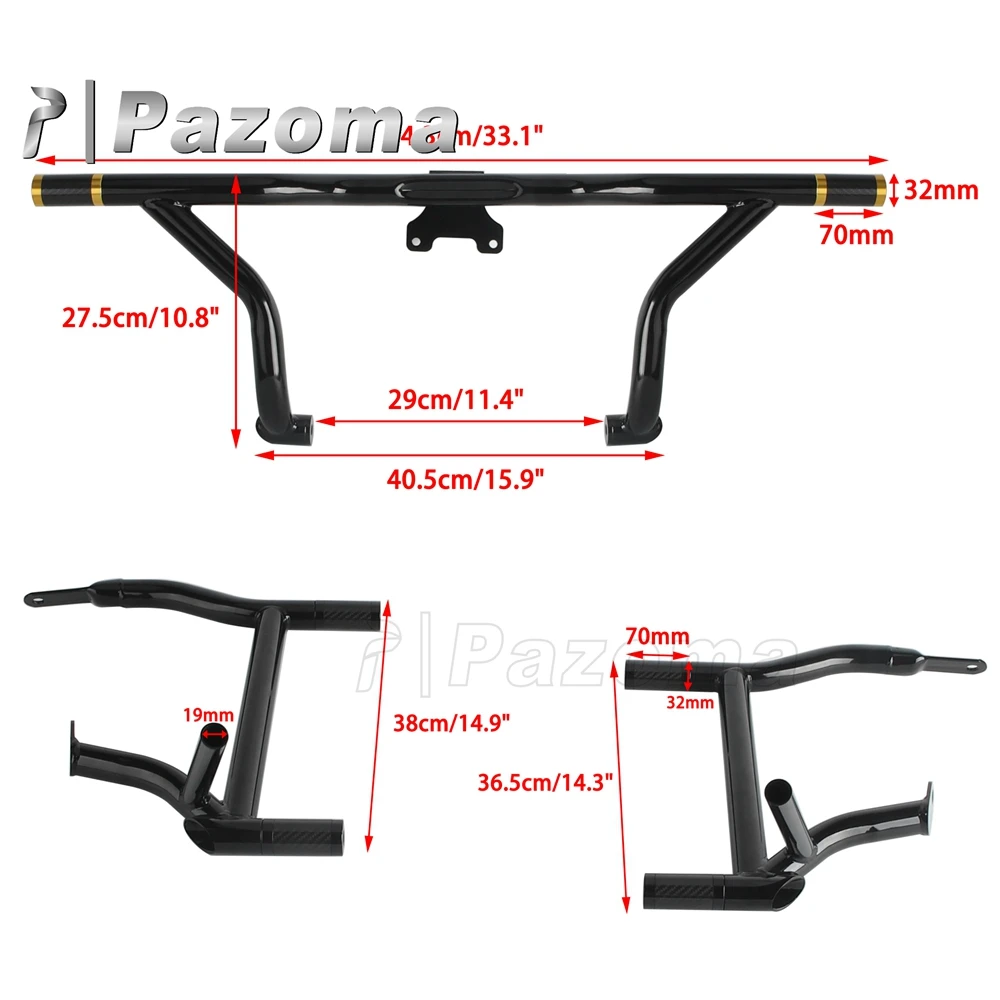 Motorcycle Aluminum Crash Bar Engine Bumpers Guards Production Bars For Touring Models 2014+ Road Glide Models 2014-2023