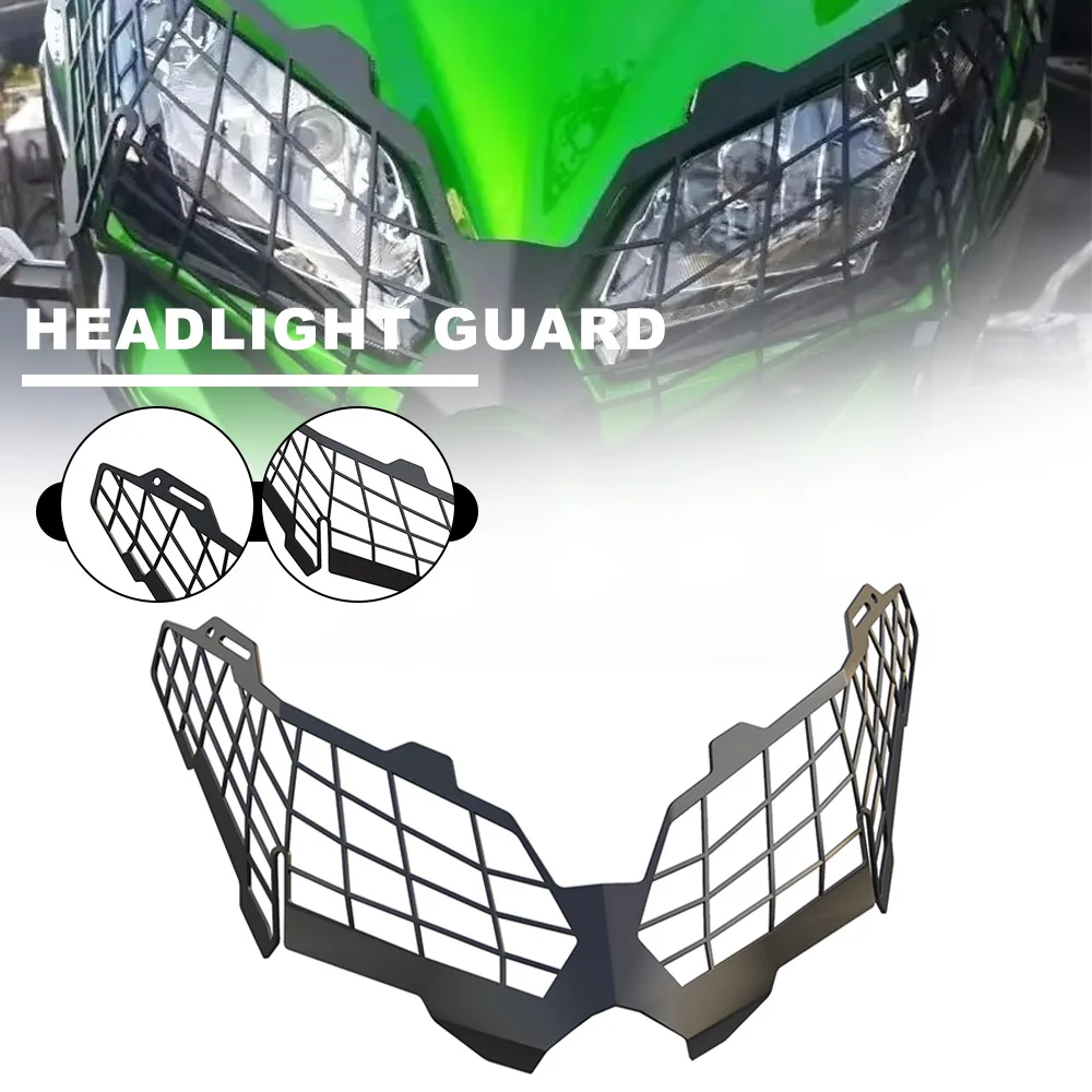 

For Kawasaki VERSYS 650 2015-2021 Headlamp Cover Grill VERSYS1000 2015-2018 Headlight Head Light Lamp Grille Guard Protection