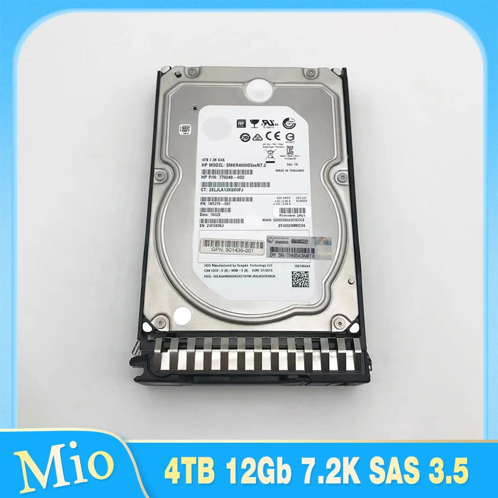 4T For HP K2Q38B 4TB 12Gb 7.2K SAS 3.5