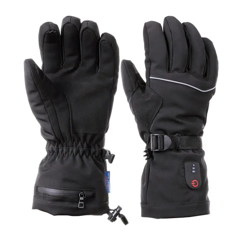 USB Heated Gloves Waterproof Electric Gloves 3 Heating Levels Adjustable Soft Heating Gloves Touchscreen Winter Supplies For