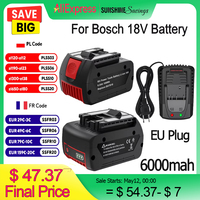 For BOSCH 18V 6000mAh BAT609 BAT610 For Bosch 18V Professional 18V Li-ion Battery GBA18V GSR18V BAT618 BAT619 Drill Tool Battery