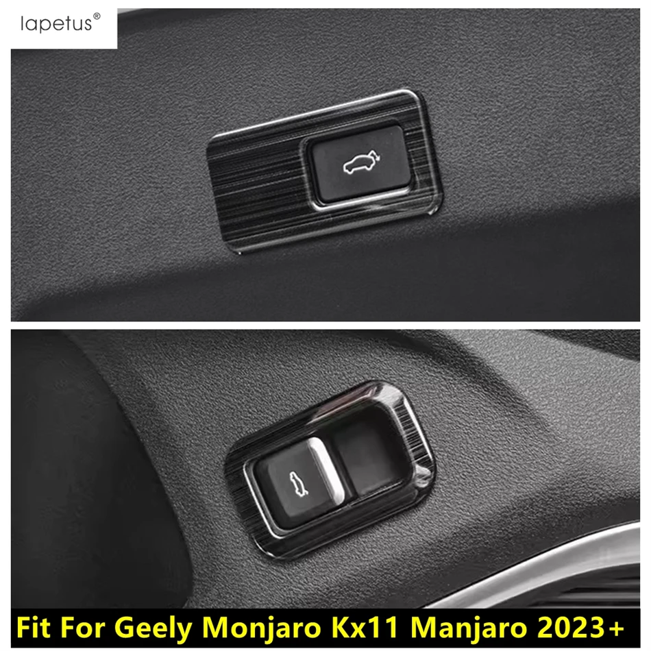 Kofferbak Deur Elektrische Schakelaar Knop Frame Decoratie Cover Trim Voor Geely Monjaro Kx 11 Manjaro 2023 2024 Interieur Accessoires