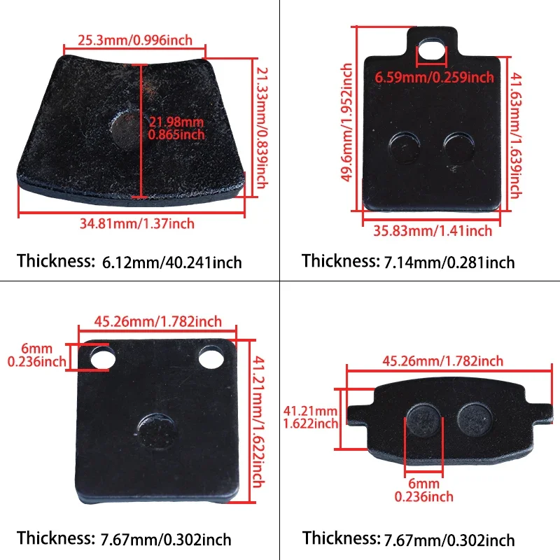 Motorcycle Tools Parts High Strength Disk Brake Pads 3 Universal For Electric Bike Front Rear Brake Pads Motocross Accessories