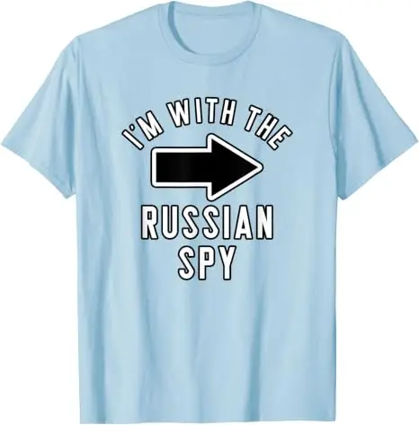 Halloween-Kostümshirts für Paare „Ich bin beim russischen Spion“ T-Shirt Y2K Persönlichkeitsdruck mit sarkastischem Spruch Neuheit – Detail 15