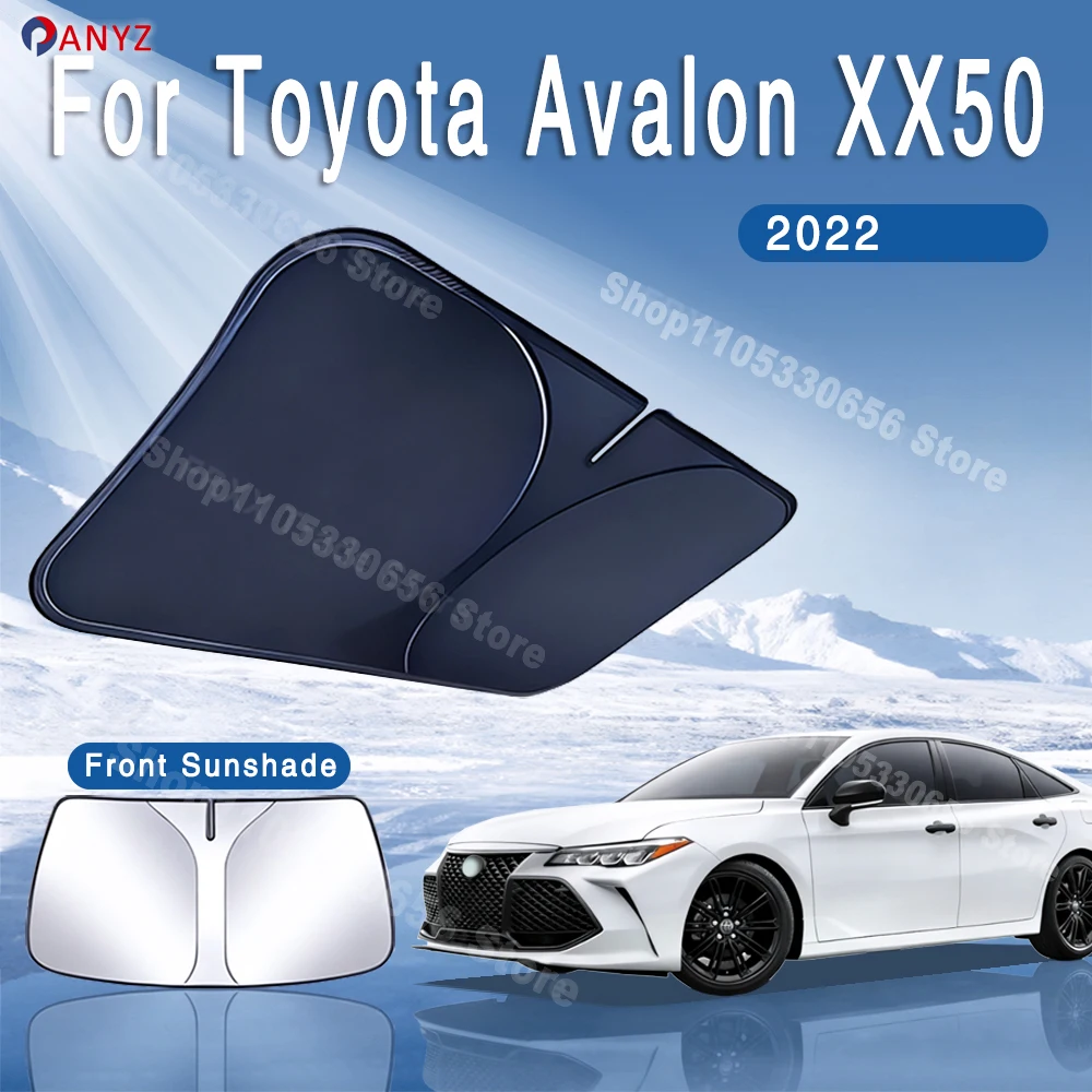 For Toyota Avalon Limited XX50 2022 MK5 Foldable Car Sun Visor Front Windshield Sunshade Heat Insulation Summer Auto Accessories