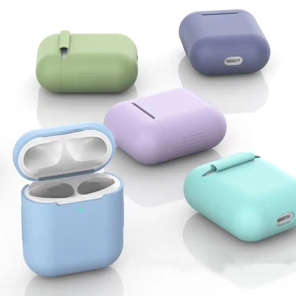 1Pcs New Colors Soft Silicone Cases for AirPods 1/2 Protective Case Luxury Wireless Earphone Cover (for AirPods Not Included)