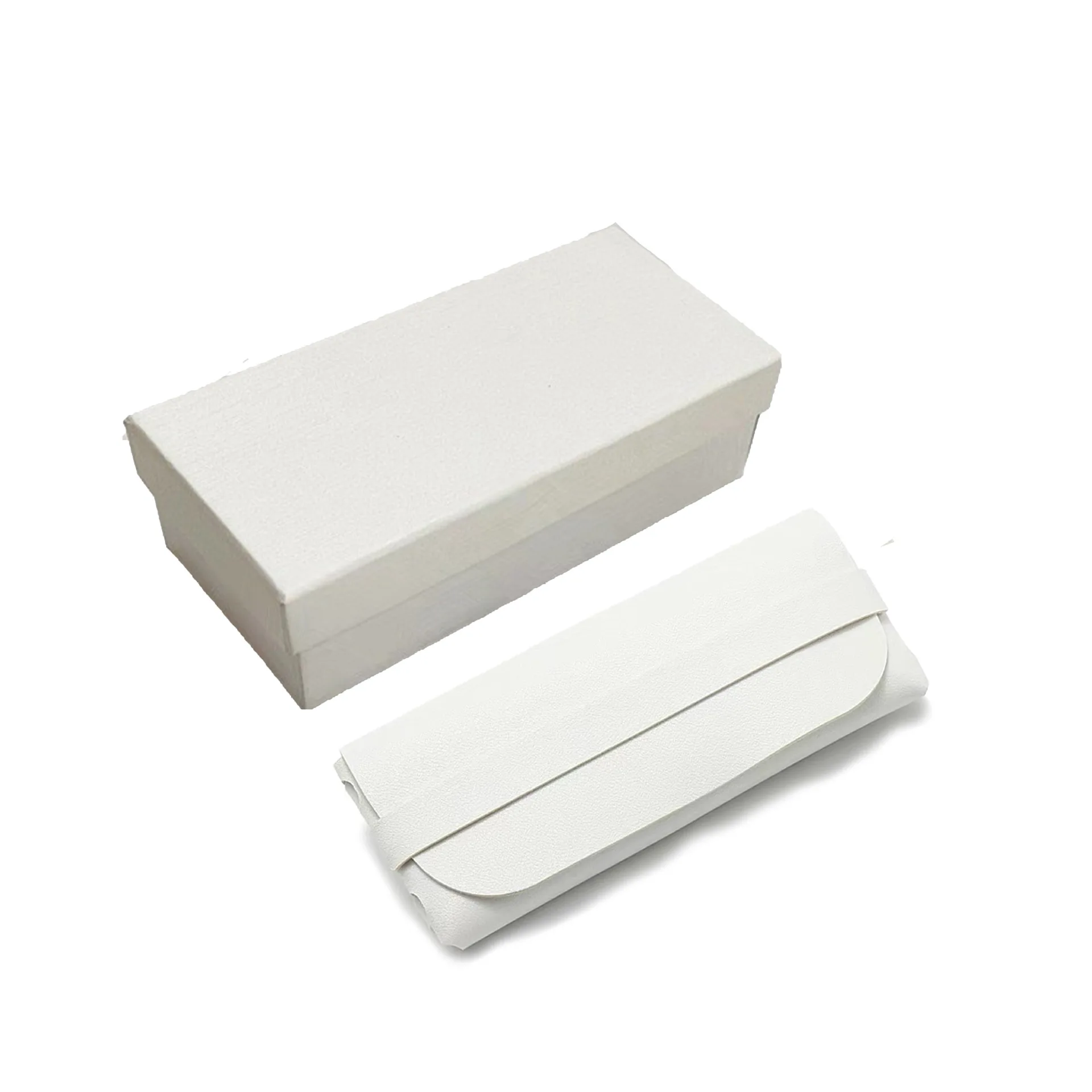 

Черная портативная кожаная сумка на кнопках с откидной крышкой, стильный набор футляров для очков, коробка для хранения оптом, коробка с настраиваемым логотипом