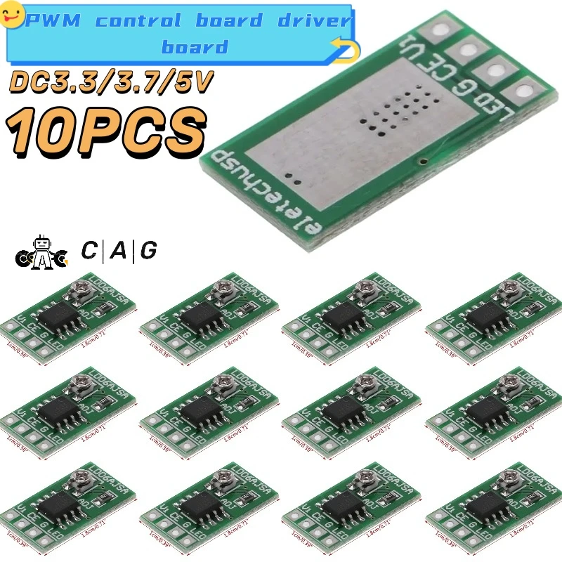 1 - 10PCS 30-1500MA Adjustable Constant Current LED Driver DC 3.3V 3.7V 4.2V 5V PWM Control Board Buck Power Module