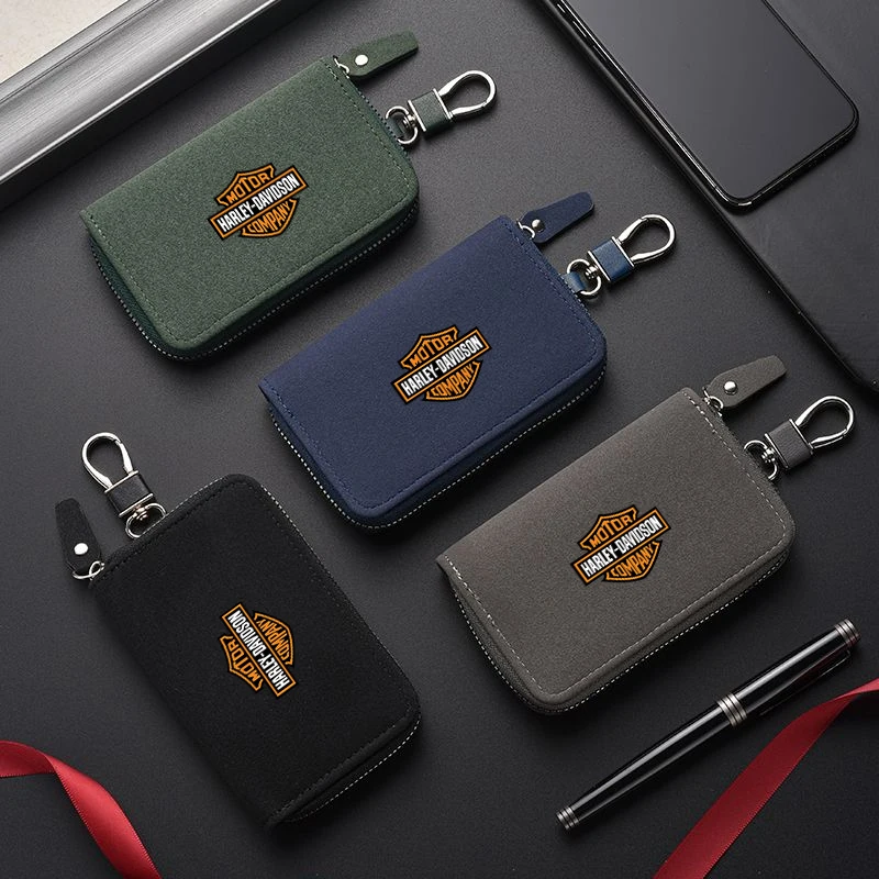 Сумка для ключей от автомобиля, чехол-кошелек для монет для Harley Davidson Softail Sportster VRSC Touring X48 883 1200 Street Glide, автоаксессуары