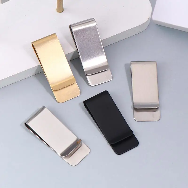 5Pcs Einfache Schlanke Metall Geld Clip Tragbare Multifunktionale Visitenkarte Clips Männer Geldbörse Visitenkarte Halter Brieftasche Bargeld Klemme