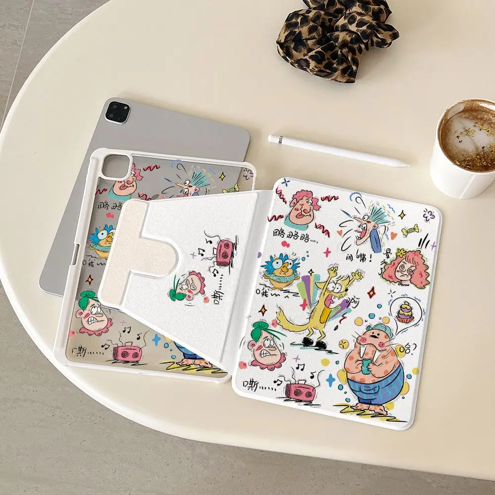 

Чехол для iPad Pro Air 13'' 11'' M5 M4 M3 M2 2 1 11th A16 12.9'' 10 9 8 5 Th Mini 7 6 5 4 7.9" с дизайном «Милый кот и электрогитара»