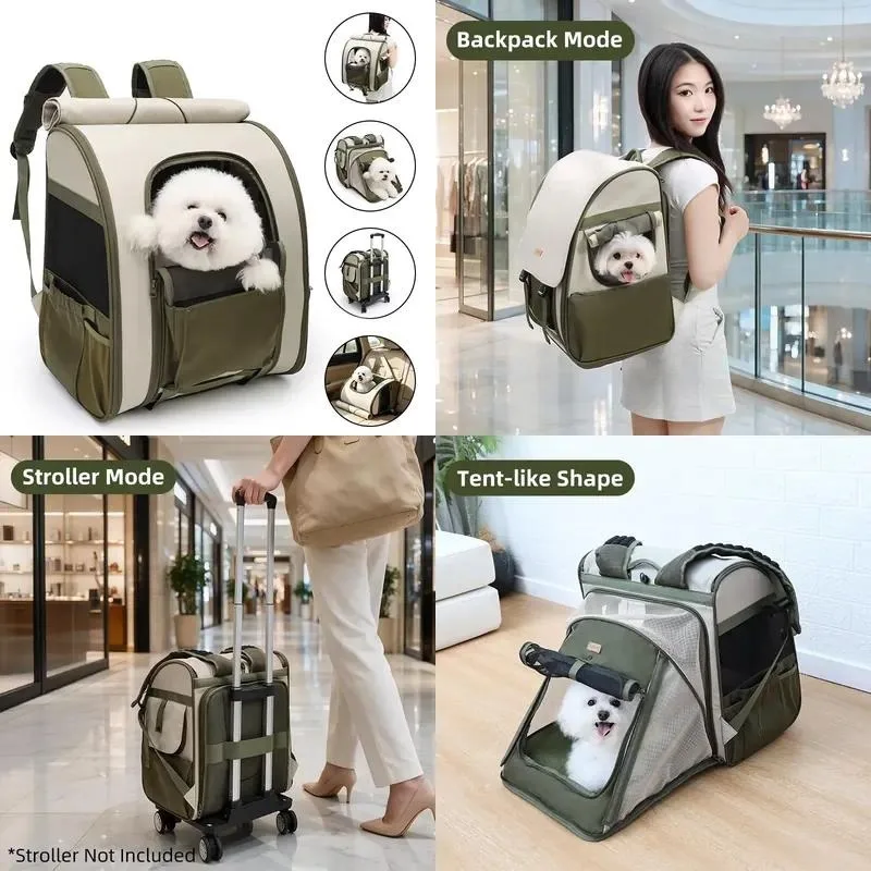 for Luxury Style Breathable Structure Polyester and Nylon Multifunctional Pet Backpack Pet Backpack Travel Goods