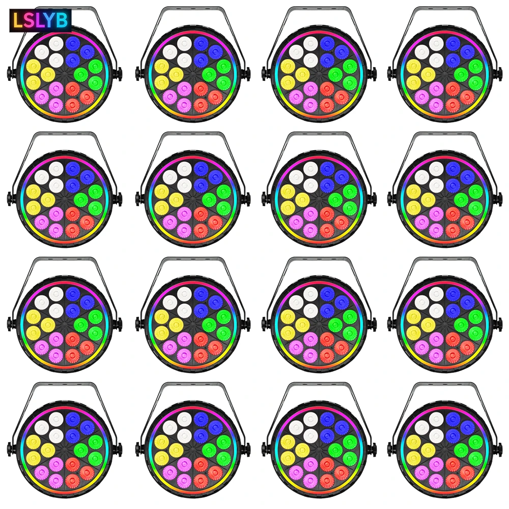 

16 Pcs / Lot 18x12w RGBW+RGB Light Strip 5in1 Led Par Light Disco Dj Full Color Led Wash Flash Stage Light