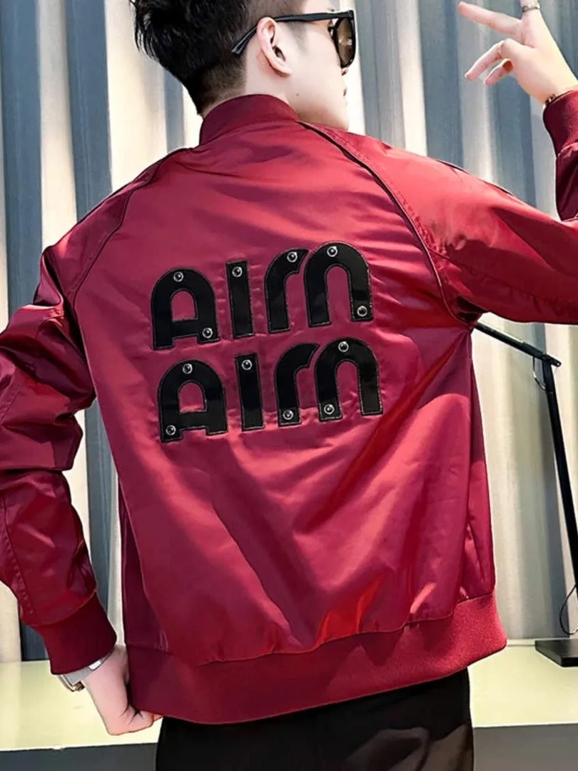 

Мужская бейсбольная куртка American Sle, весенне-осенняя новая модная повседневная мужская одежда Sli, модная куртка с вышитым воротником-стойкой