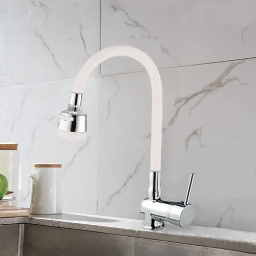 Fixer365 2 Multifunctional White Borulu Delta Kitchen Sink Faucet