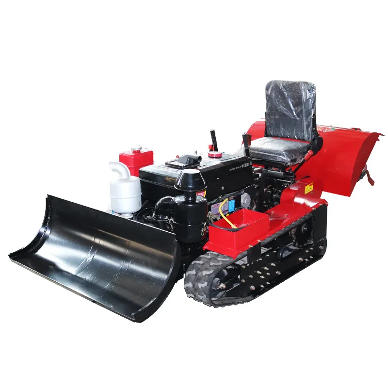 

2025High Performance Mini Crawler Tractor for Gardens Wheel Type Rotary Tiller Cultivator Agriculture Equipment for Farms