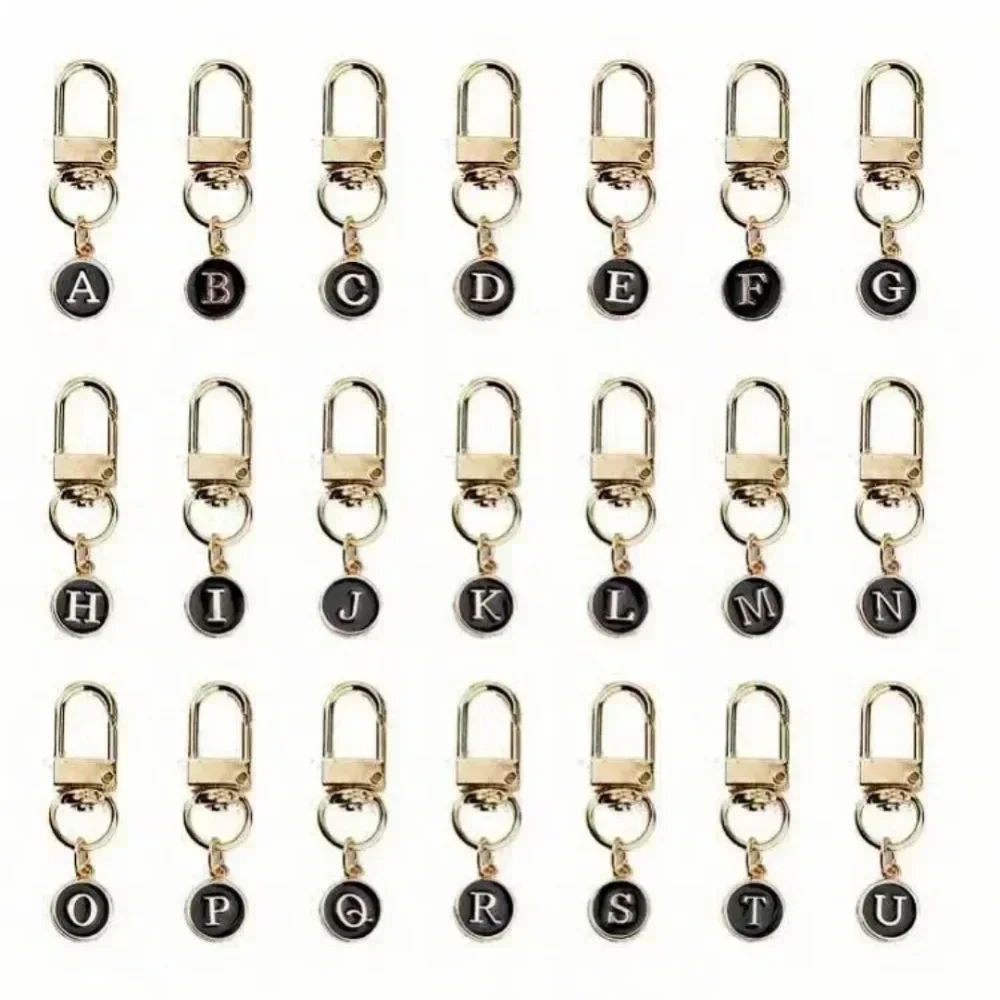 

Fashion DIY A-Z Letter A To Z Keychain Charms 26 Alphabet Metal Keyring Cute Small Lover Hang Bag Pendant Key Chain Ring Gift