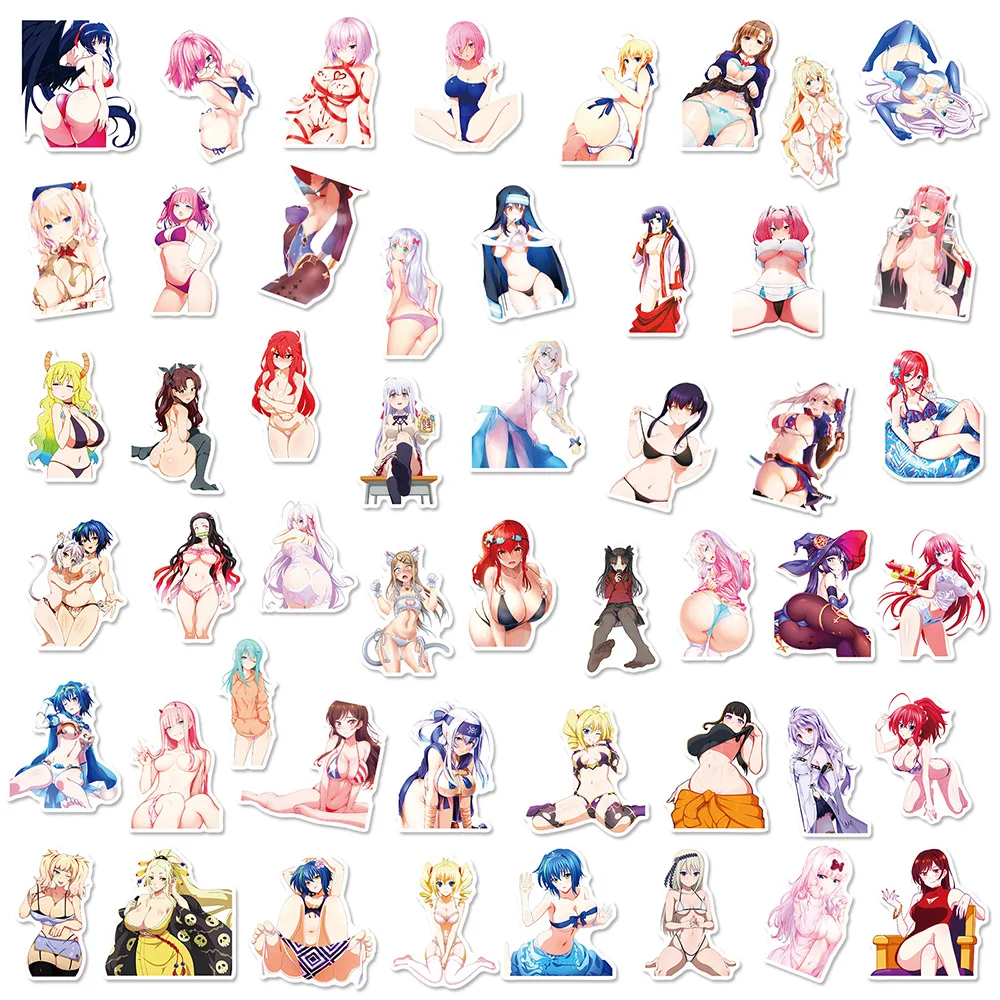 10/30/50/100pcs Adult Anime Sexy Girl Hentai Waifu Stickers Decoration DIY Phone Water Bottle Notebook Cartoon Graffiti Decals