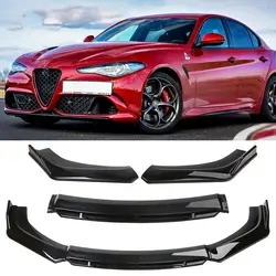 LAICY For Alfa Romeo Giulia 2017-2021 Car Front Bumper Lip Auto Chin Spoiler Splitter Diffuser Body Kit Trim Splitter Air Dam