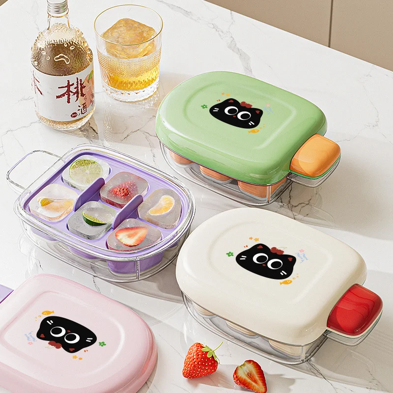 

Dopamine Silicone IceCube Mold Food-grade Press IceTray DIY Mini Ice Cube Storage Box Frozen IceCube Tool Tray Ice-making Box