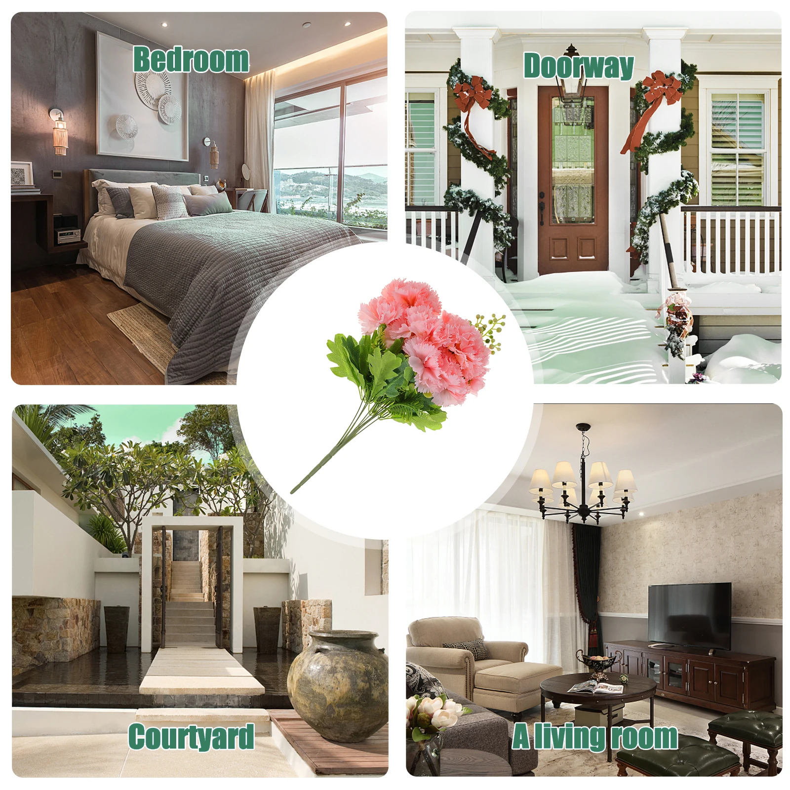 

Carnation Bouquet Artificial Flowers Decorative Fake Flower Arrangements For Home Party Banquet Simulation Carnations