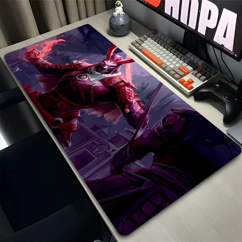 Alas Mouse PC Karet Anti Selip Alas Mouse Laptop Gamer Kabinet Alas Keyboard Samurai Warrior Komputer Kantor Meja Gaming Alas Mouse HD