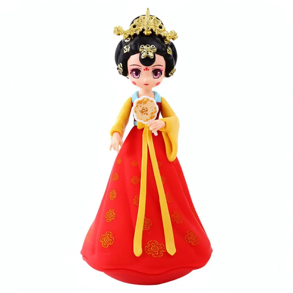 Chinese Traditional Wobble Toy Girl Statue Decorative Desk Ornament Artistic Craft Souvenir Gift For Holiday Decoration