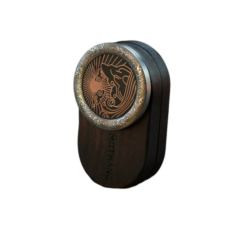 لعبة Haru Player Mountain Wind Black Ebony الميكانيكية المستقيمة ذات الدفع والدوران وبطاقة الحركة فيدجيت سبينر لتخفيف التوتر