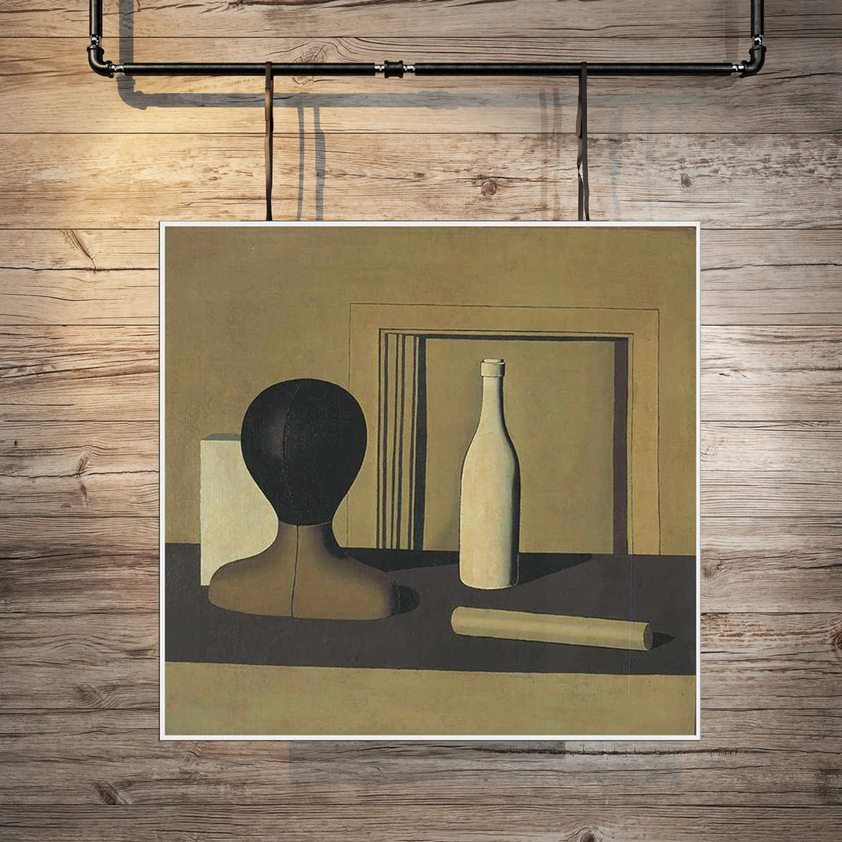 100% handmade Abstract Oil Painting Reproduction on Linen Canvas,Metaphysical Still Life 1918 by Giorgio Morandi,Museum Quality