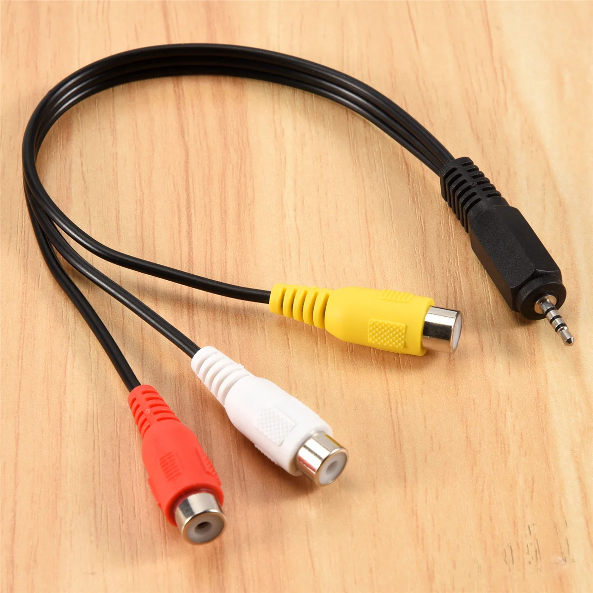 2.5mm Mini AV Male to 3RCA Female M/F Audio Video Cable Stereo Jack Adapter Cord Z