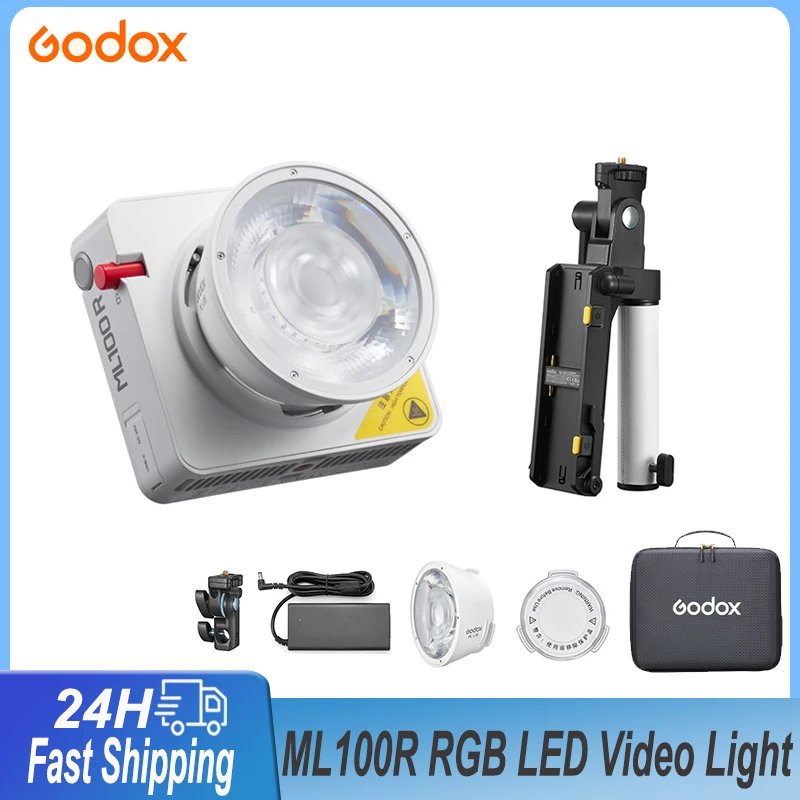 

Godox ML100R RGB полноцветный светодиодный светильник для видеосъемки 1800K-10000K с управлением через приложение портативные фонари для селфи для съемки на открытом воздухе прямая трансляция