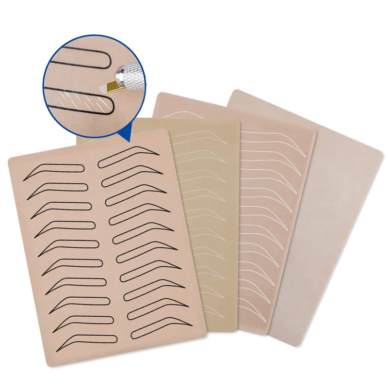 1 قطعة سيليكون فارغة الحاجب الحاجب الوشم تجميل دائم لوازم Microblading ممارسة الجلد الوشم المبتدئين ممارسة أداة #3