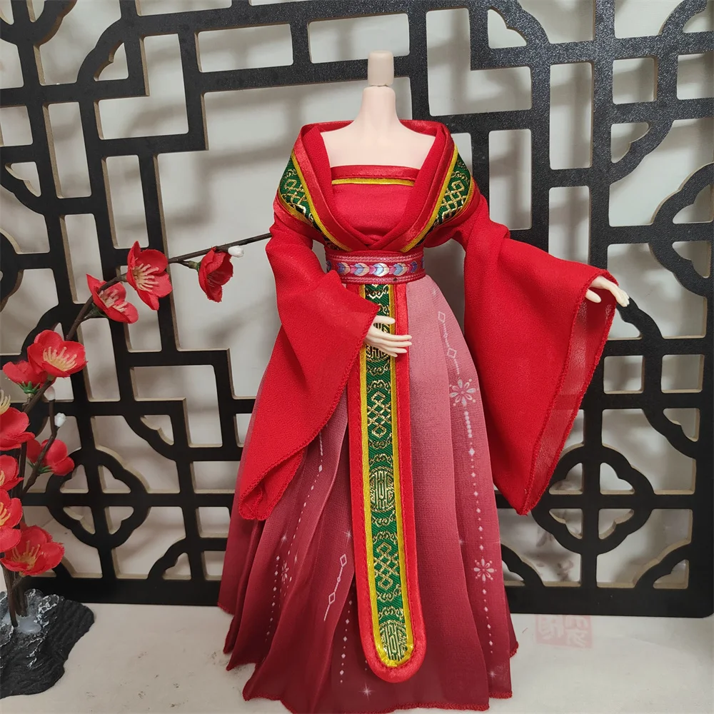 1/6 Maßstab Chinesisches Antikes Kleid in Verschiedenen Stilen Trägerloses Feenkleid mit Weiten Ärmeln Hanfu für 12-Zoll-TBL-BJD-Actionfigurenkörper – Detail 7