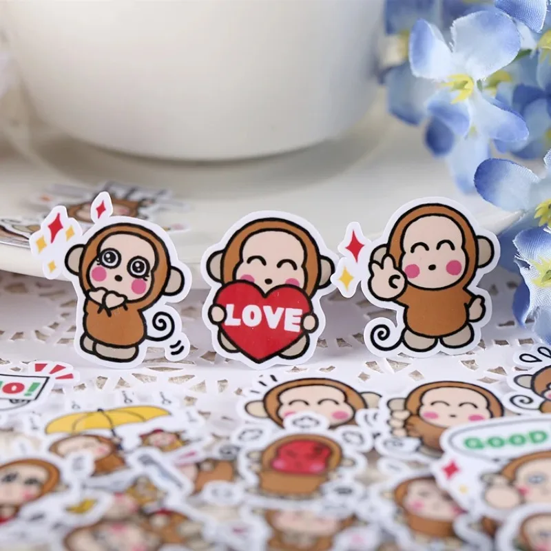 40 sztuk kreatywne Kawaii Self-made Amnesty Monkey naklejki/piękne naklejki/dekoracyjne naklejki/DIY Craft Album fotograficzny