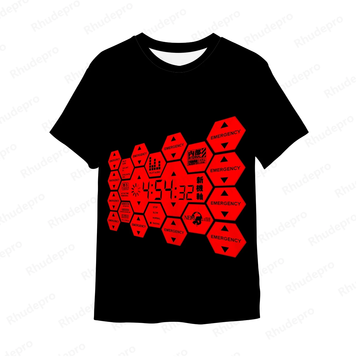 EVA-01 Testtyp Neon Genesis Evangelion gedruckt T-Shirt T-Shirt übergroße Tops Kurzarm Herrenmode Fitness studio Kinder kleidung