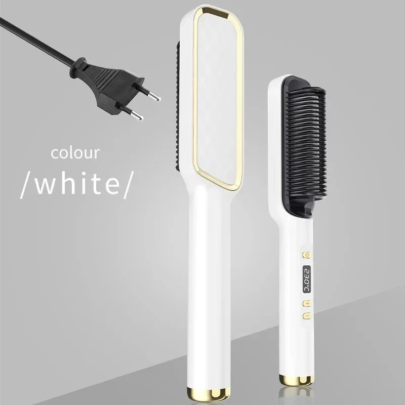 Electric Hot Comb Multifunctional Straight Hair Straightener Comb Negative Ion Anti-Scalding Styling Tool Straightening Brush T