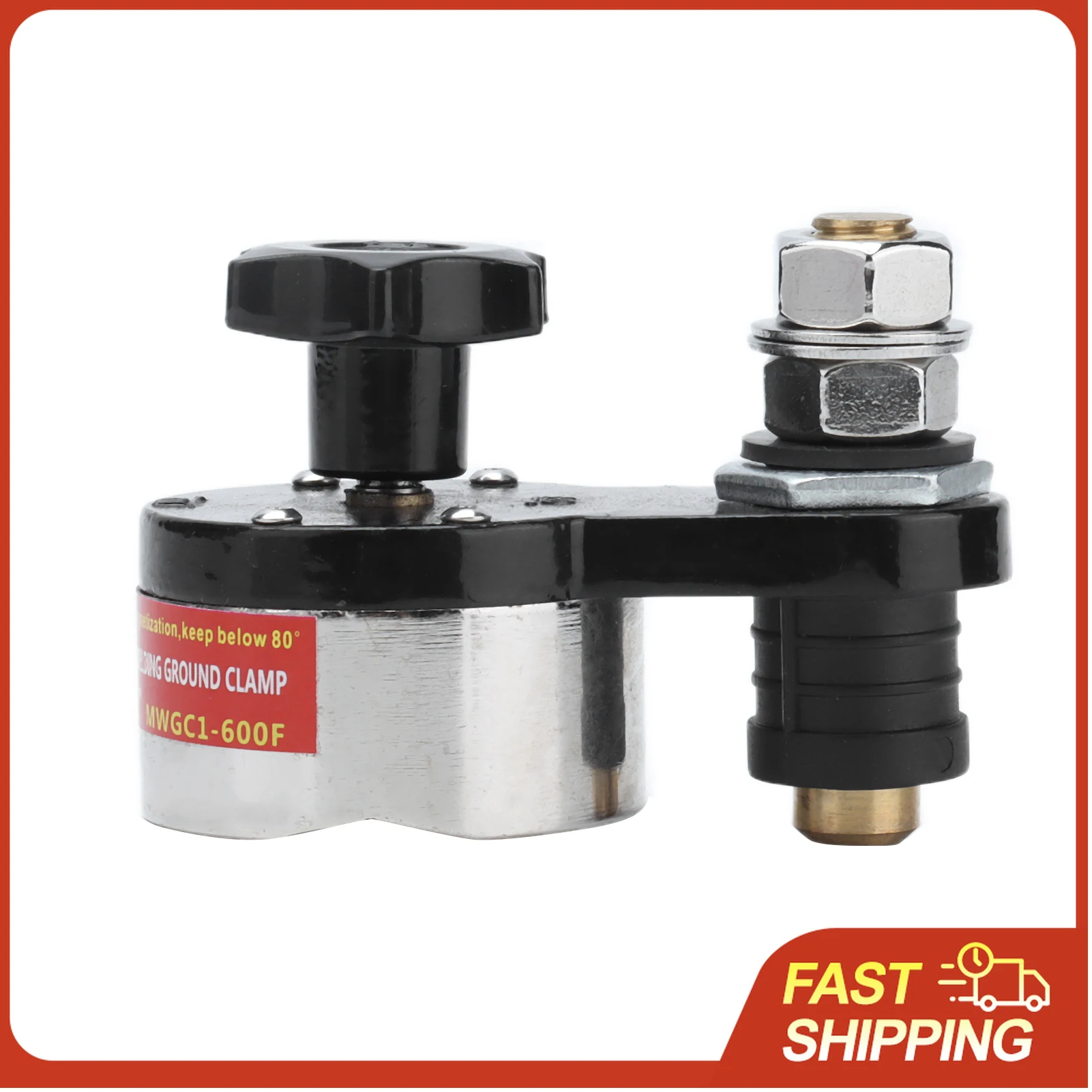 

Magnetic Welding Ground Clamp 200A 300A 600A with Adjustable Switch, Insulated Copper Connector for Fast Secure Grounding