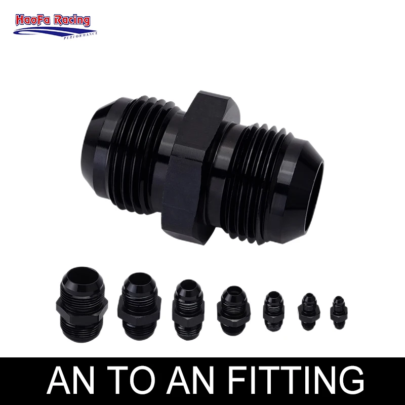 

Универсальный фитинг топливного шланга AN3 AN4 AN6 AN8 AN10, алюминиевый адаптер с прямой наружной резьбой AN-AN, черный
