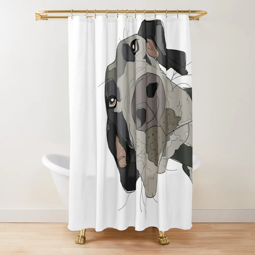 

Great Dane In Your Face Dog Shower Curtain Bathroom For Shower Transparent Bathroom Shower Anime Curtain