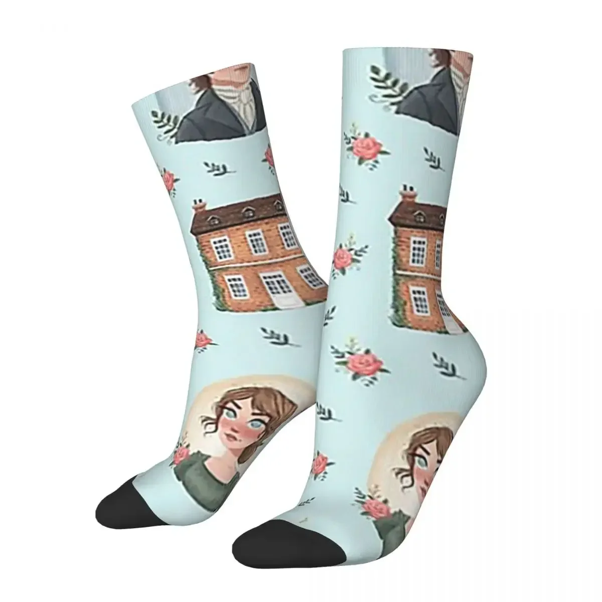 Calcetines de orgullo y Premamá para hombre y mujer, medias largas de alta calidad, inspiración Harajuku, Jane Austen, para todas las estaciones, regalos Unisex