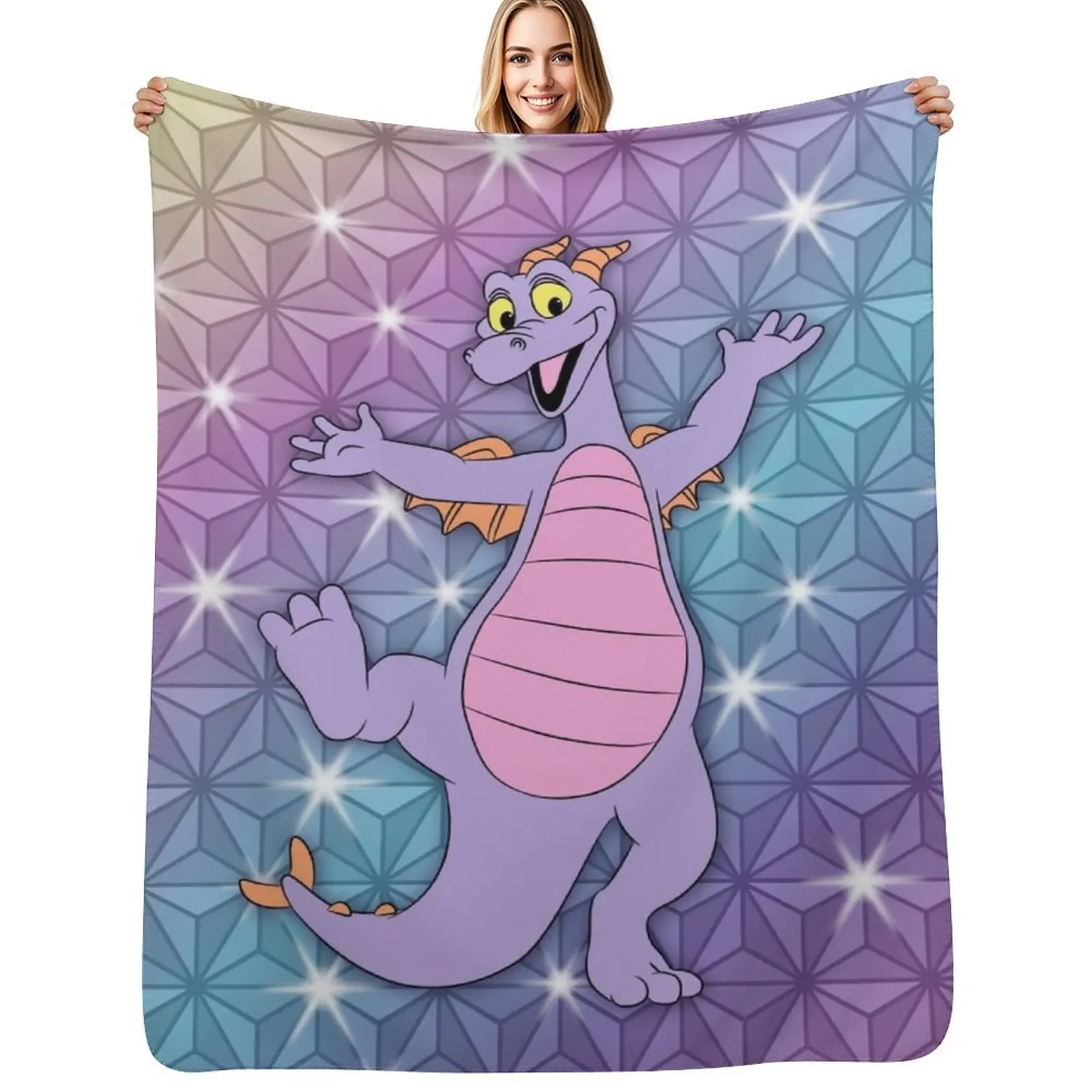 

Epcot Figment Beacon of Magic Throw Blanket Cozy Warm Blanket for Bed Room Decor