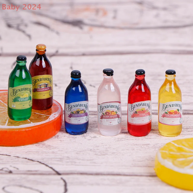 6 個 1/12 ドールハウスミニチュア樹脂ボトルシミュレーションワインボトルモデルキッチン装飾