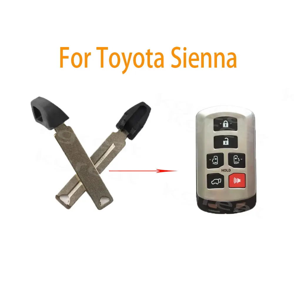 10pcs Emergency Smart Prox Remote Key Fob Uncut Blade Blank Insert for Toyota Lexus/Sienna/Rushu/Camry Remote Key Accessories