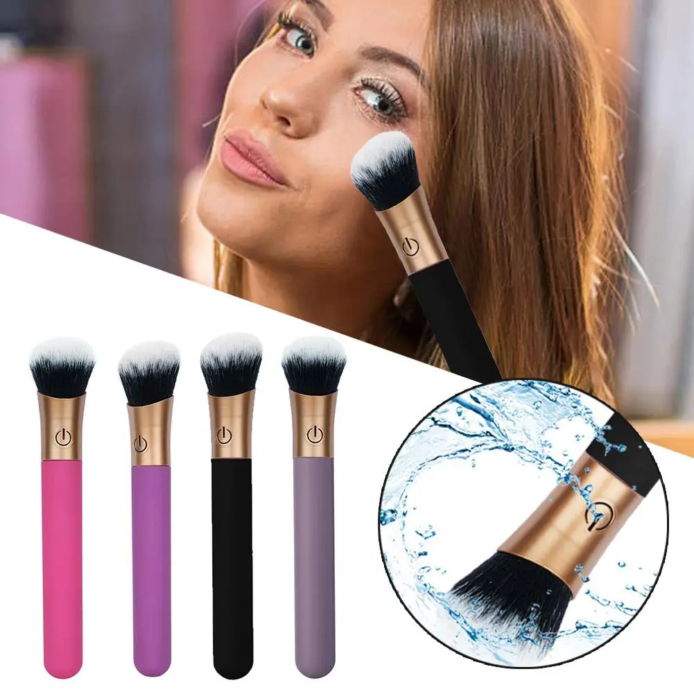فرشاة مكياج كهربائية قابلة لإعادة الشحن، فرشاة أحمر الخدود متعددة الوظائف، مريحة وناعمة للمنزل والسفر، أداة مكياج الوجه
