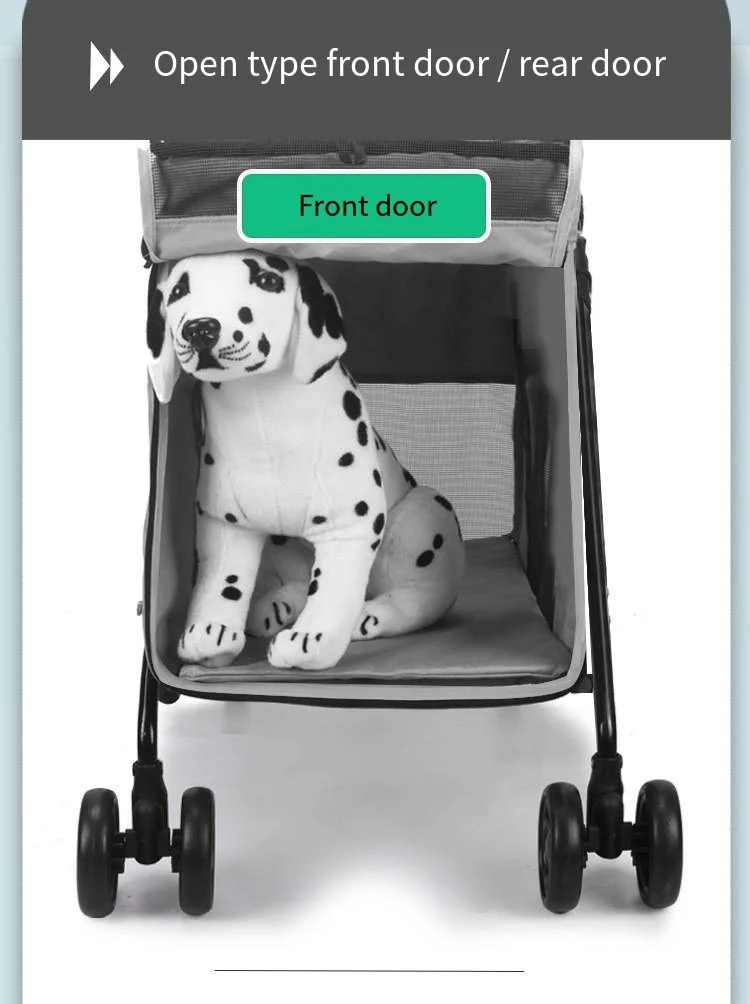 Medium To Large Dog Pet Stroller Multifunctional and Foldable Suitable for Outdoor Travel, Large Size for Commuting and Portable