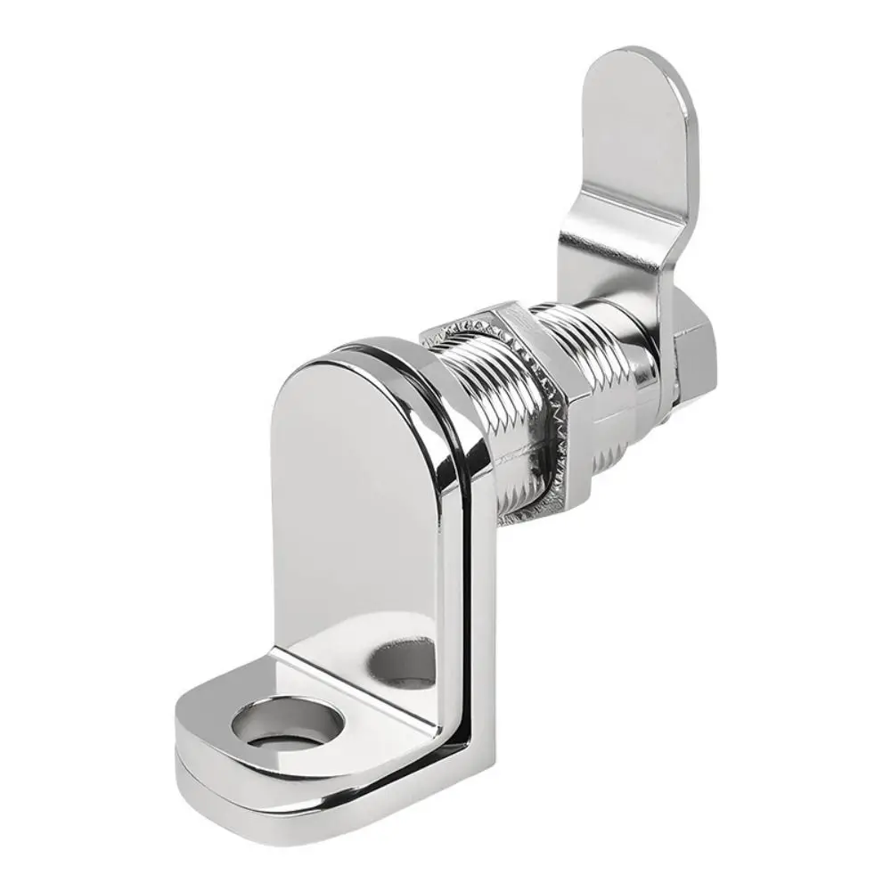 Zinc Alloy Construction Cabinet Door Padlock Rotary Tongue Mechanism Matte Silver Finish Rotary Tongue Lock Security Lock
